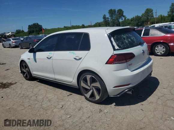 2020 Volkswagen Golf GTI S with VIN 3VW6T7AUXLM017267, listed as a Copart auction lot 58782074 with 42,181 mi miles and Salvage Title. Bid and sale history available at carsss.com. Image 2.