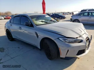 2024 BMW M3 Competition xDrive with VIN WBS43AY06RFR51826, listed as a Copart auction lot 46634895 with 0 mi miles and Salvage Title. Bid and sale history available at carsss.com. Image 4.