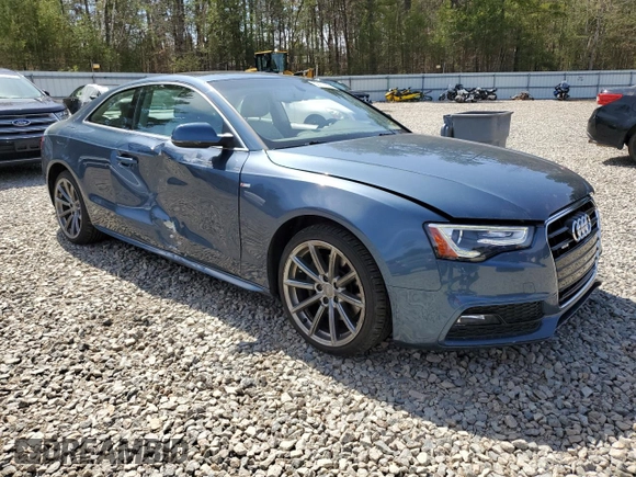 2016 Audi A5 Premium with VIN WAUD2AFR4GA001175, listed as a Copart auction lot 53177655 with 76,380 mi miles and Salvage title. Bid and sale history available at DreamBid. Image 4.