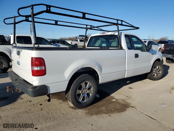 2007 Ford F-150 XL with VIN 1FTRF12W67KC18570, listed as a Copart auction lot 46605455 with 224,824 mi miles and Salvage Title. Bid and sale history available at carsss.com. Image 3.