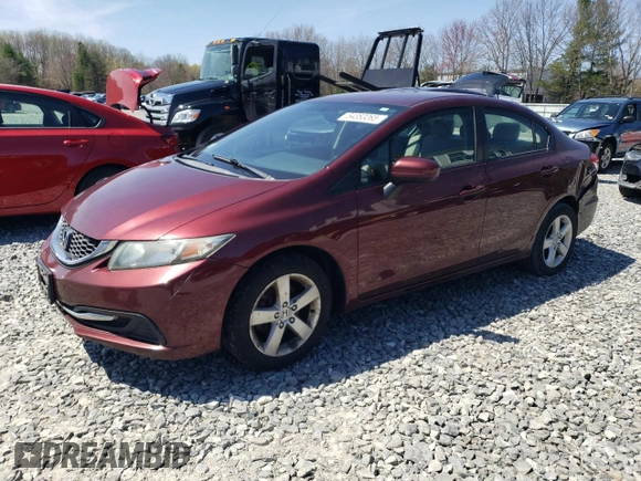 2014 Honda Civic Sedan LX with VIN 2HGFB2F56EH519464, listed as a Copart auction lot 54353265 with 0 mi miles and Clean Title. Bid and sale history available at carsss.com. Image 1.