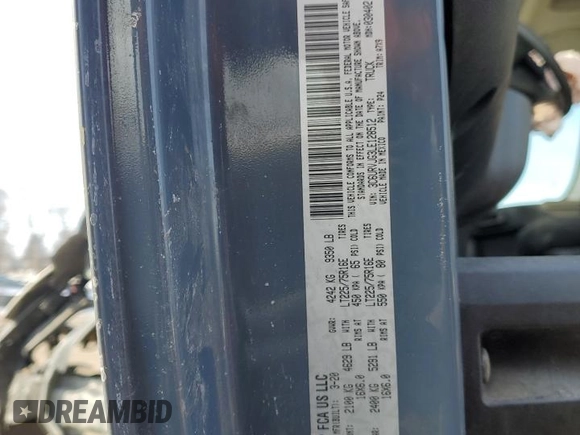 2020 Ram ProMaster Cargo with VIN 3C6URVJG3LE128512, listed as a Copart auction lot 43840465 with 111,281 mi miles and Salvage Title. Bid and sale history available at carsss.com. Image 14.