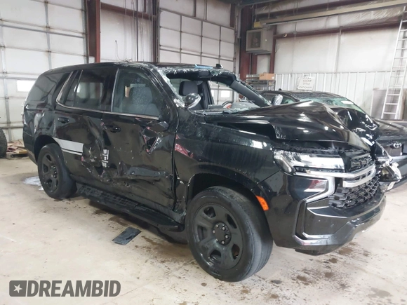 2023 Chevrolet Tahoe Commercial with VIN 1GNSKLED9PR283866, listed as a IAAI auction lot 41908799 with 35,753 mi miles and . Bid and sale history available at DreamBid. Image 1.