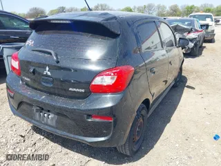 2019 Mitsubishi Mirage ES with VIN ML32A3HJ6KH006204, listed as a IAAI auction lot 41825630 with 101,897 mi miles. Bid and sale history available at carsss.com. Image 4.