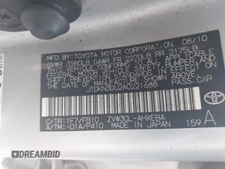 2010 Toyota Prius II z VIN JTDKN3DU2A0221688, wystawiony jako IAAI lot #42426131 z przebiegiem Nie podano mil oraz . Historia ofert i sprzedaży dostępna na DreamBid. Obrazek 9.