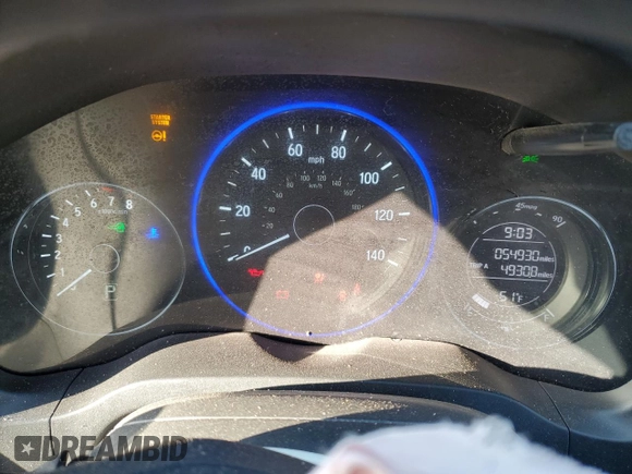 2017 Honda HR-V EX with VIN 3CZRU5H57HM724683, listed as a Copart auction lot 49206755 with 54,930 mi miles and Salvage Title. Bid and sale history available at carsss.com. Image 9.