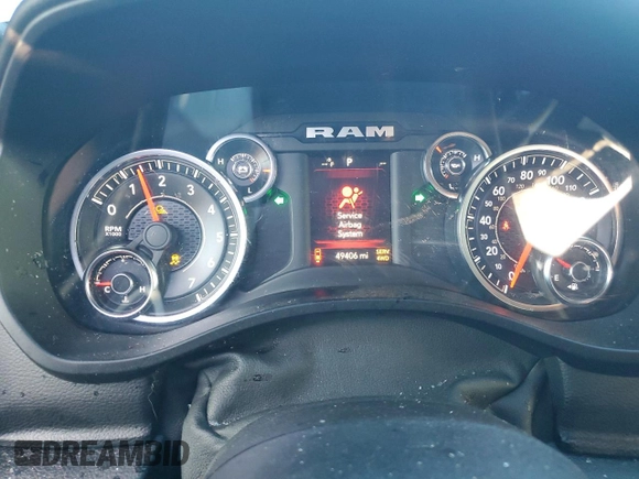 2019 Ram 1500 Big Horn z VIN 1C6SRFFT5KN614090, wystawiony jako Copart lot #49773325 z przebiegiem 49 406 mil mil oraz Szkoda całkowita • Salvage title. Historia ofert i sprzedaży dostępna na DreamBid. Obrazek 9.