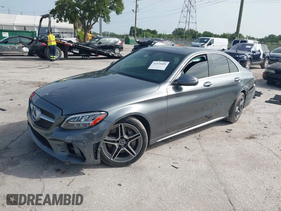2019 Mercedes-Benz C 300 with VIN 55SWF8DB2KU302234, listed as a IAAI auction lot 42439409 with 99,907 mi miles and . Bid and sale history available at DreamBid. Image 2.