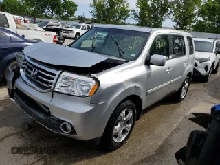 2013 Honda Pilot EX-L with VIN 5FNYF4H62DB009971, listed as a Copart auction lot 57135004 with 123,128 mi miles and Salvage title. Bid and sale history available at DreamBid. Image 1.