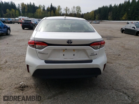 2023 Toyota Corolla Hybrid LE with VIN JTDBDMHE2PJ002549, listed as a Copart auction lot 50378594 with 5,028 mi miles and Salvage Title. Bid and sale history available at carsss.com. Image 6.