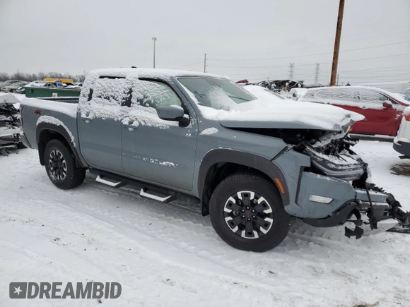 2024 Nissan Frontier Pro-4X with VIN 1N6ED1EK0RN630091, listed as a Copart auction lot 88705595 with 9,059 mi miles and Clean title. Bid and sale history available at DreamBid. Image 4.