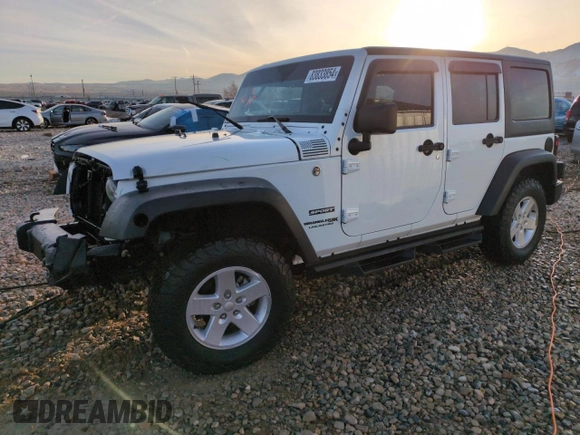 2018 Jeep Wrangler JK Unlimited Sport S with VIN 1C4BJWDG6JL890665, listed as a Copart auction lot 83833854 with 23,390 mi miles and Salvage Title. Bid and sale history available at carsss.com. Image 1.