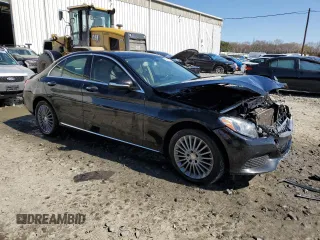 2015 Mercedes-Benz C-Class C 300 Luxury with VIN 55SWF4KB0FU033880, listed as a Copart auction lot 52429185 with 124,102 mi miles and Salvage Title. Bid and sale history available at carsss.com. Image 4.