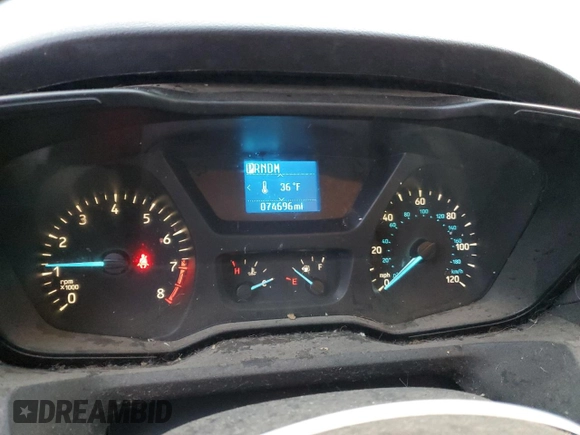 2019 Ford Transit with VIN 1FTYR1ZM6KKB01524, listed as a Copart auction lot 87309434 with 74,696 mi miles and Salvage Title. Bid and sale history available at DreamBid. Image 9.