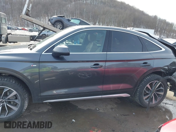 2022 Audi Q5 Sportback S line Premium Plus with VIN WA15AAFY9N2102196, listed as a IAAI auction lot 41458111 with 57,633 mi miles and . Bid and sale history available at DreamBid. Image 14.