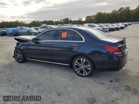 2016 Mercedes-Benz C 300 with VIN WDDWF4JB7GR145676, listed as a Copart auction lot 50071765 with 43,350 mi miles and Salvage Title. Bid and sale history available at carsss.com. Image 2.