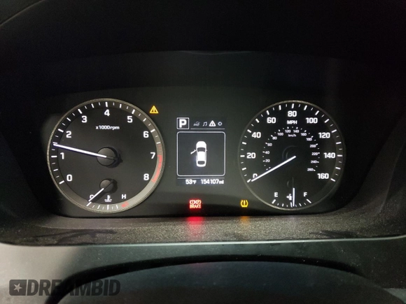 2017 Hyundai Sonata 2.4L with VIN 5NPE24AF8HH460063, listed as a Copart auction lot 55660635 with 154,107 mi miles and Salvage Title. Bid and sale history available at DreamBid. Image 9.