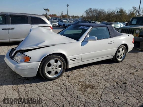 1999 Mercedes-Benz SL-Class with VIN WDBFA68F3XF183399, listed as a Copart auction lot 76908024 with 136,337 mi miles and Salvage Title. Bid and sale history available at carsss.com. Image 1.