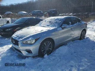 2018 Infiniti Q50 Luxe with VIN JN1EV7AR0JM433540, listed as a Copart auction lot 84282984 with 105,890 mi miles and Salvage Title. Bid and sale history available at carsss.com. Image 1.