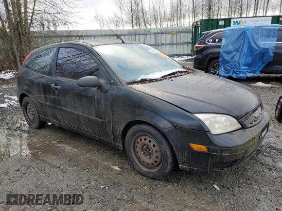 2007 Ford Focus S with VIN 1FAFP31N87W345162, listed as a Copart auction lot 44244185 with 136,207 mi miles and Clean Title. Bid and sale history available at DreamBid. Image 4.