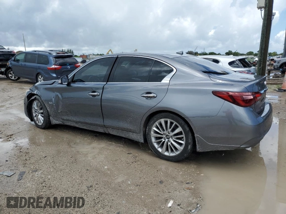 2019 Infiniti Q50 Luxe with VIN JN1EV7AP8KM543039, listed as a Copart auction lot 61196104 with 68,084 mi miles and Non repairable. Bid and sale history available at DreamBid. Image 2.