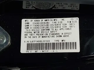 2014 Honda Crosstour EX-L with VIN 5J6TF1H5XEL001500, listed as a IAAI auction lot 41979299 with 53,885 mi miles. Bid and sale history available at carsss.com. Image 9.