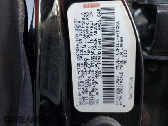 1994 Lexus LS z VIN JT8UF11E3R0210541, wystawiony jako Copart lot #79232884 z przebiegiem 150 203 mil mil oraz Tytuł czysty. Historia ofert i sprzedaży dostępna na DreamBid. Obrazek 12.