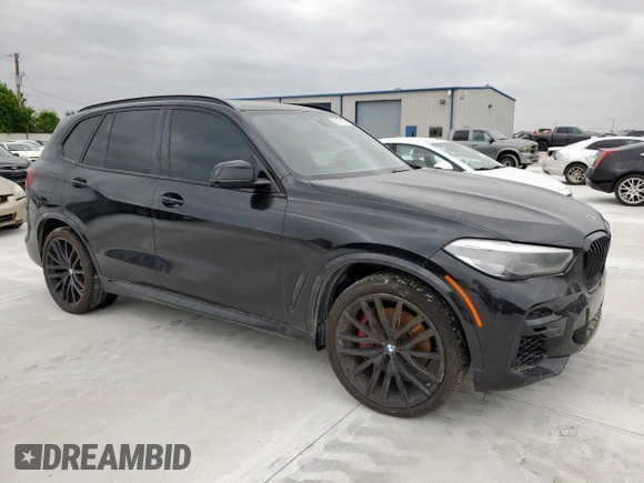 2022 BMW X5 sDrive40i with VIN 5UXCR4C06N9K58174, listed as a Copart auction lot 58333185 with 62,778 mi miles and Salvage title. Bid and sale history available at DreamBid. Image 4.
