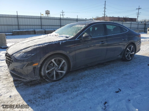 2023 Hyundai Sonata SEL Plus with VIN KMHL44J25PA336705, listed as a Copart auction lot 88126835 with 25,499 mi miles and Salvage Title. Bid and sale history available at carsss.com. Image 1.