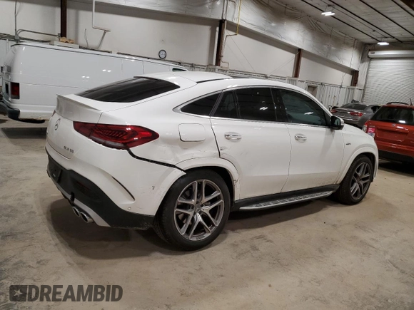 2022 Mercedes-Benz GLE 53 AMG with VIN 4JGFD6BB2NA823655, listed as a Copart auction lot 53130005 with 15,657 mi miles and Clean title. Bid and sale history available at DreamBid. Image 3.
