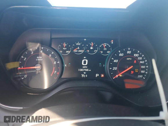 2016 Chevrolet Camaro 2SS with VIN 1G1FH1R72G0164443, listed as a Copart auction lot 89283475 with 100,756 mi miles and Salvage title. Bid and sale history available at DreamBid. Image 9.