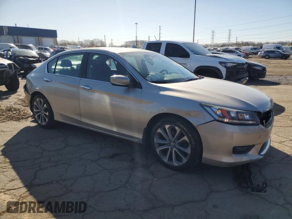 2014 Honda Accord Sport with VIN 1HGCR2F52EA281142, listed as a Copart auction lot 53998905 with 59,808 mi miles and Salvage Title. Bid and sale history available at carsss.com. Image 4.