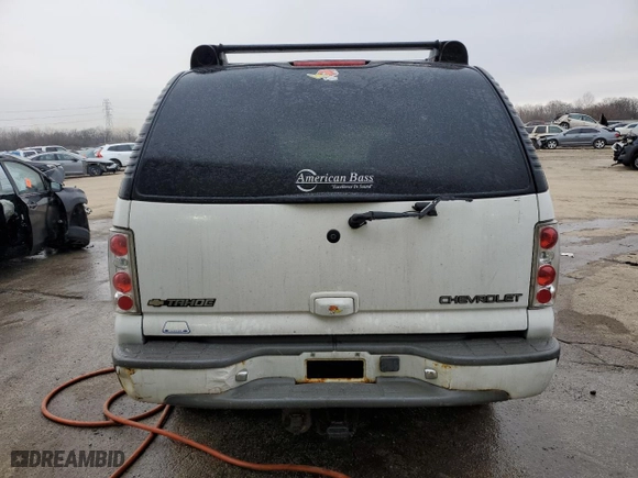 2005 Chevrolet Tahoe Z71 with VIN 1GNEK13T65R197195, listed as a Copart auction lot 44345435 with 0 mi miles and Salvage Title. Bid and sale history available at carsss.com. Image 6.