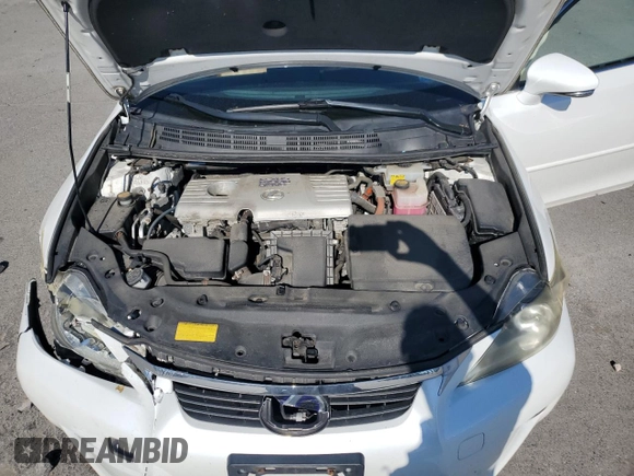 2011 Lexus CT 200h z VIN JTHKD5BH0B2046799, wystawiony jako Copart lot #58246525 z przebiegiem 130 019 mil mil oraz Szkoda całkowita • Salvage title. Historia ofert i sprzedaży dostępna na DreamBid. Obrazek 11.