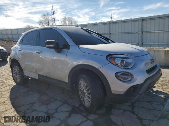2022 FIAT 500X Trekking with VIN ZFBNF3B18NP980302, listed as a Copart auction lot 43127195 with 27,473 mi miles and Salvage title. Bid and sale history available at DreamBid. Image 4.