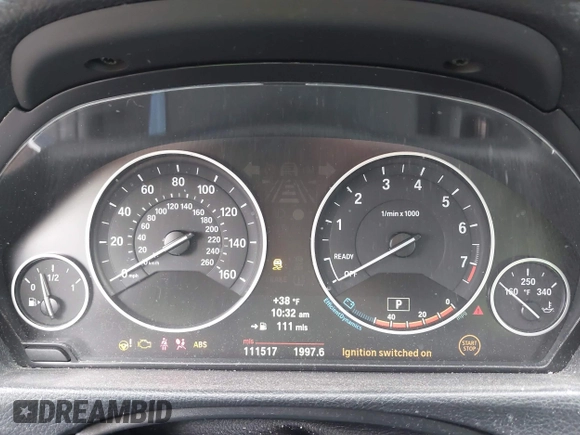 2013 BMW 3 Series 328i xDrive with VIN WBA3B5C59DF595961, listed as a IAAI auction lot 41951160 with 111,517 mi miles. Bid and sale history available at carsss.com. Image 7.
