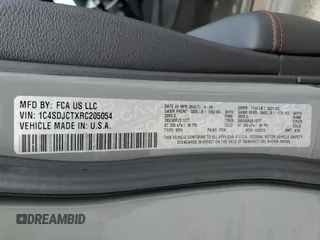 2024 Dodge Durango R/T Plus with VIN 1C4SDJCTXRC205054, listed as a Copart auction lot 68358024 with 18 mi miles and Salvage title. Bid and sale history available at DreamBid. Image 13.