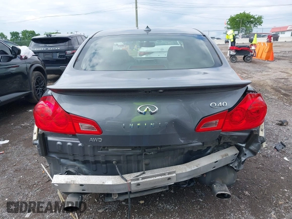 2015 Infiniti Q40 with VIN JN1CV6AR8FM521230, listed as a IAAI auction lot 42191081 with 109,536 mi miles and . Bid and sale history available at DreamBid. Image 17.