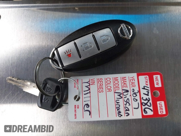 2007 Nissan Murano SL with VIN JN8AZ08TX7W515009, listed as a IAAI auction lot 40735458 with 163,177 mi miles and . Bid and sale history available at carsss.com. Image 11.
