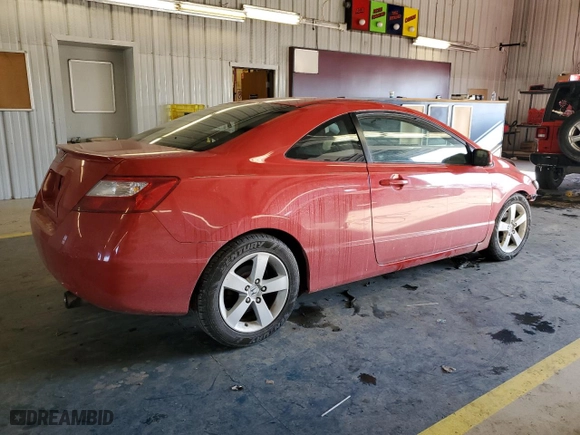 2008 Honda Civic Cpe EX with VIN 2HGFG12878H530117, listed as a Copart auction lot 87653315 with 185,056 mi miles and Salvage Title. Bid and sale history available at carsss.com. Image 3.