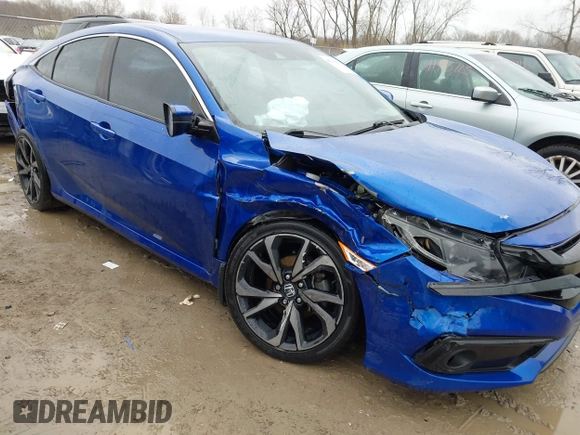 2020 Honda Civic Sedan Sport with VIN 2HGFC2F80LH520209, listed as a IAAI auction lot 42010941 with 65,719 mi miles. Bid and sale history available at carsss.com. Image 6.