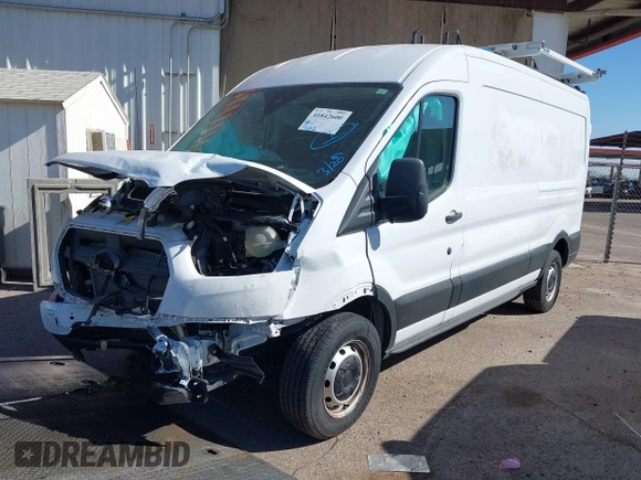 2023 Ford Transit Cargo with VIN 1FTBR1C80PKA15201, listed as a IAAI auction lot 41842600 with 19,052 mi miles. Bid and sale history available at carsss.com. Image 2.