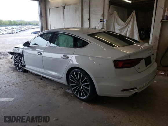 2019 Audi A5 Sportback Premium Plus with VIN WAUBNCF53KA004469, listed as a Copart auction lot 47743593 with 54,760 mi miles. Bid and sale history available at carsss.com. Image 2.