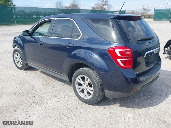 2017 Chevrolet Equinox LS with VIN 2GNFLEEK6H6208063, listed as a IAAI auction lot 41879944 with 155,263 mi miles. Bid and sale history available at carsss.com. Image 3.
