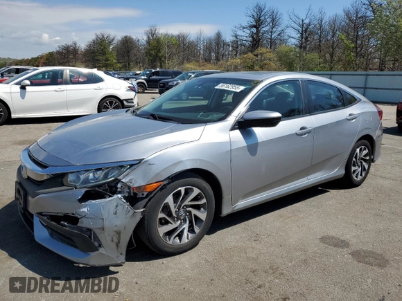 2016 Honda Civic EX with VIN 19XFC2F70GE066230, listed as a Copart auction lot 56162955 with 43,372 mi miles and Salvage Title. Bid and sale history available at DreamBid. Image 1.