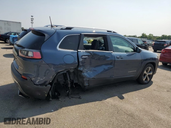 2019 Jeep Cherokee Limited with VIN 1C4PJMDX6KD413093, listed as a Copart auction lot 62655025 with 50,883 mi miles and Salvage title. Bid and sale history available at DreamBid. Image 3.
