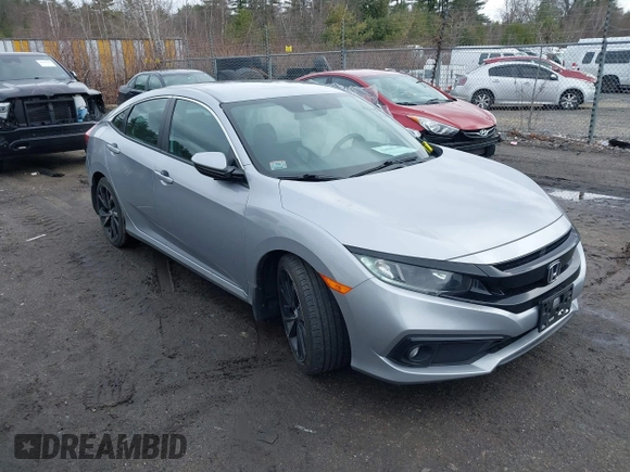 2019 Honda Civic Sport with VIN 2HGFC2F86KH548823, listed as a IAAI auction lot 41898140 with 39,907 mi miles and . Bid and sale history available at DreamBid. Image 1.