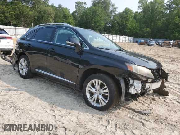 2011 Lexus RX 450h with VIN JTJBC1BAXB2032275, listed as a Copart auction lot 58823935 with 108,690 mi miles and Salvage title. Bid and sale history available at DreamBid. Image 4.