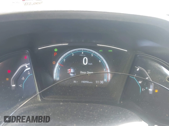 2019 Honda Civic Sedan LX with VIN 2HGFC2F61KH533807, listed as a IAAI auction lot 41564512 with 190,994 mi miles. Bid and sale history available at carsss.com. Image 7.
