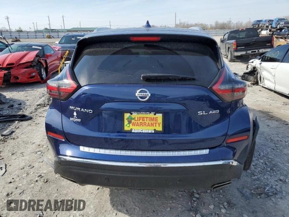2019 Nissan Murano SL with VIN 5N1AZ2MS5KN165643, listed as a Copart auction lot 46440014 with 34,867 mi miles and Salvage Title. Bid and sale history available at DreamBid. Image 6.